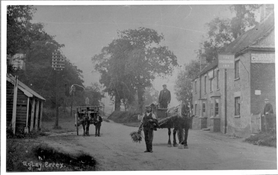 The Chequers Inn, Ugley, with passing traffic